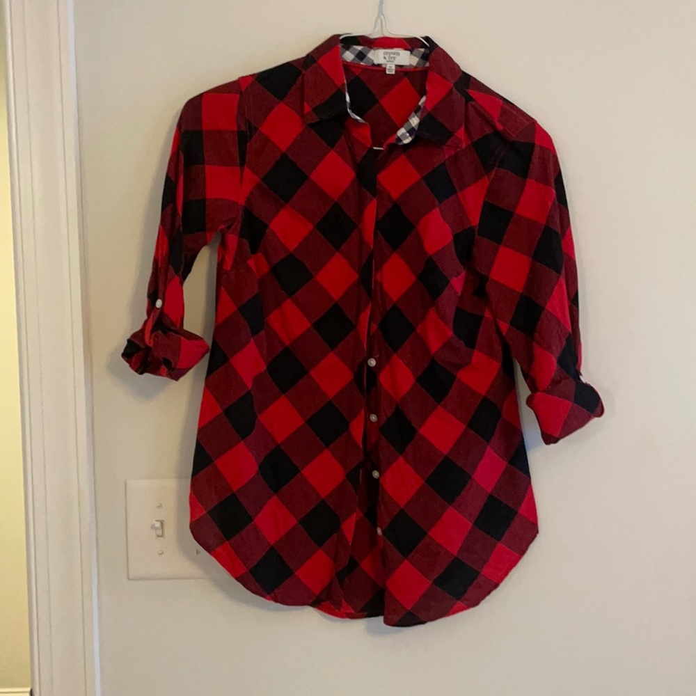 Plaid Blouse. Size Small. Lightly Worn.